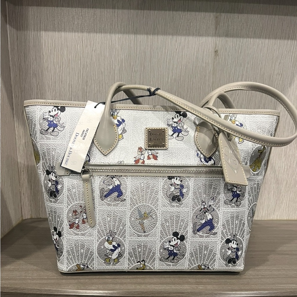 Dooney & Bourke White and Gray Tote Bag